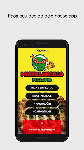 Android application Pizzaria Michelangelo screenshort