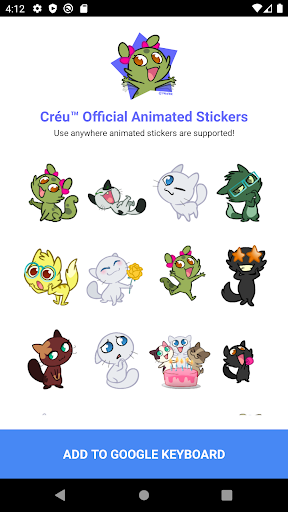Android application Créu Cat Animated Stickers screenshort