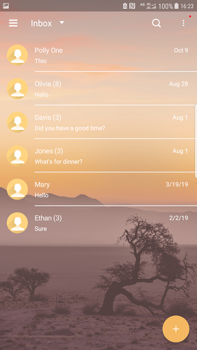Desert Next SMS Skin Screen 2