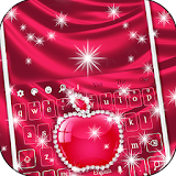 love pink silk diamond apple Keyboard icon