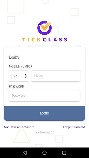 Android application Tickclass Student screenshort