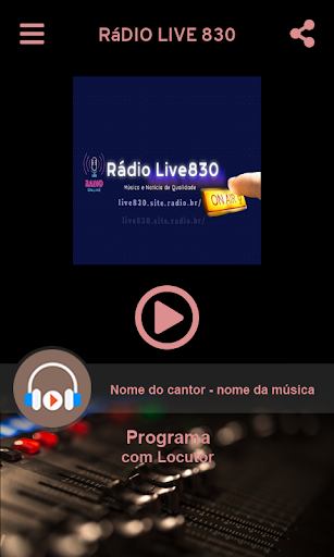 Android application Rádio Live 830 screenshort