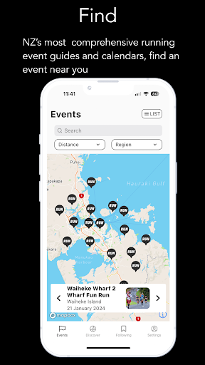 RUN New Zealand, Race Calendar Screen 2