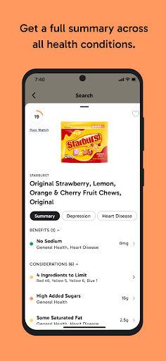 Sesame: Healthy Food Scanner Screen 3