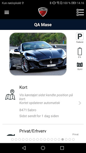 Android application CarClub GPS screenshort