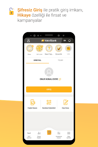 VakıfBank Mobil Bankacılık ekran görüntüsü