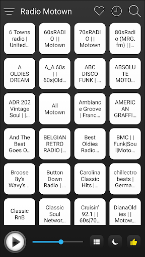 Android application Motown Radio FM AM Music screenshort