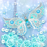 3D butterfly & rose live wallpaper theme icon