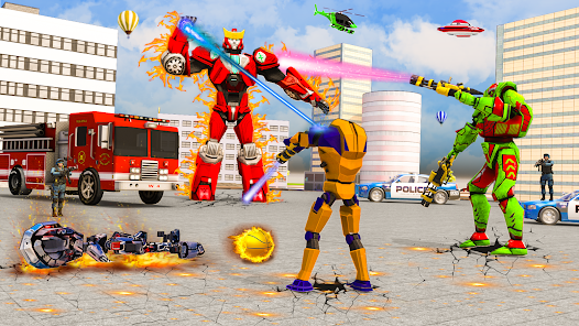 Fire Fighter Hero Robot Game  screenshots 2