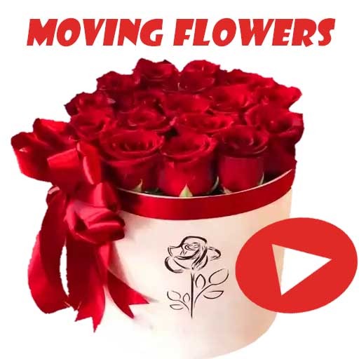 Animated Moving Flowers stickers for Whatsapp