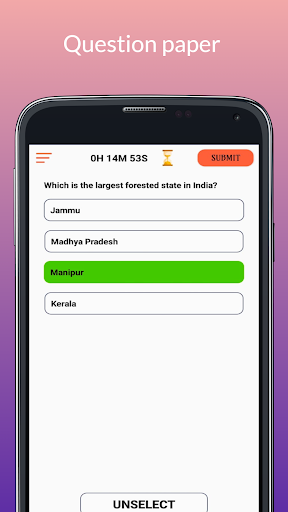 Mexest , Daily mock test Screen 2