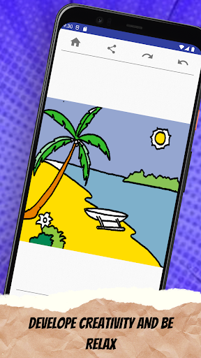 Scenery Coloring Book