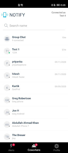 Notify Nurse Call Screen 3