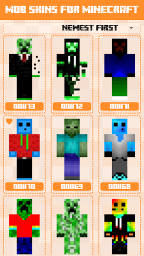 Android application Mob Skins for Minecraft PE screenshort
