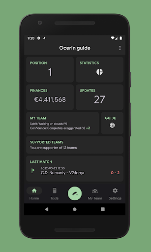 Android application Ocerin guide Hattrick screenshort