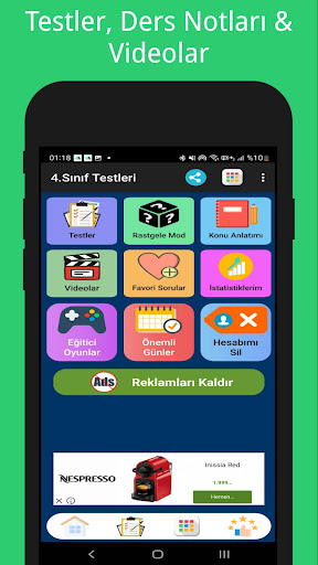 Android application 9. Sınıf Test Çöz Tüm Dersler screenshort