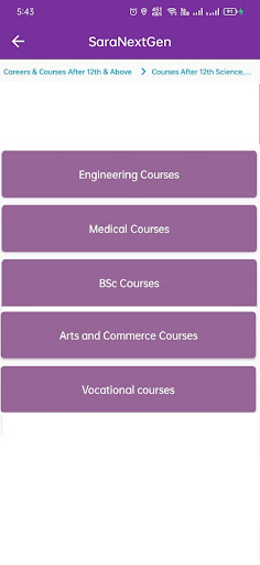Careers & Courses After 12th Screen 3