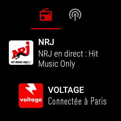 Radioplayer WearOS : radio Screen 2