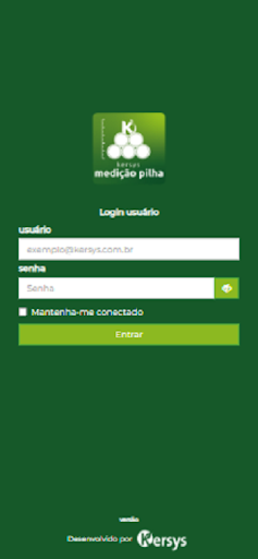 Android application Kersys Medição Pilha screenshort