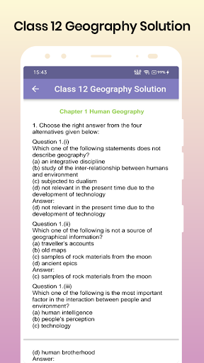 Class 12 Geography Solution Screen 2