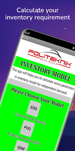 Android application Inventory Model screenshort