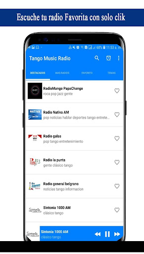 Tango Music Radio Screen 2
