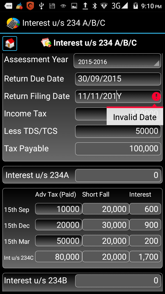 Android application TaxPro Calc 2022 screenshort