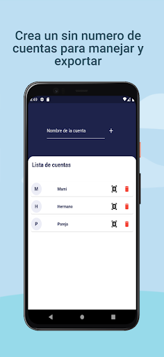 Android application Lleva cuentas screenshort