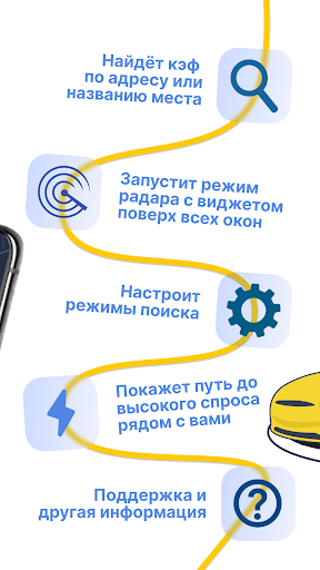 Радар кэфа – для такси Яндекса Screen 2