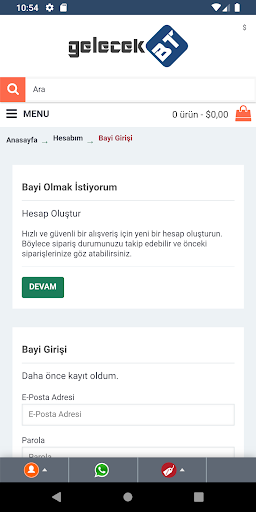 Android application Gelecek BT screenshort