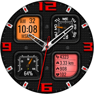 Hybrid CUBARUS WD71 Watch face
