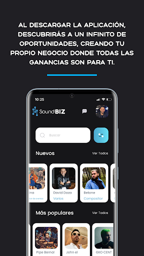 Android application SoundBIZ screenshort
