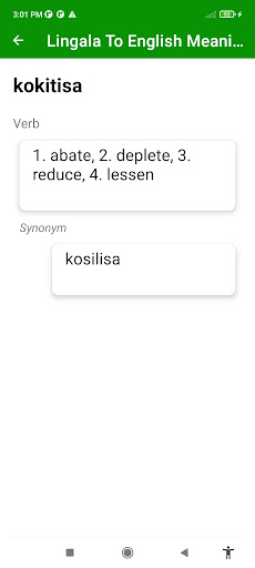 Lingala To English Dictionary Screen 3