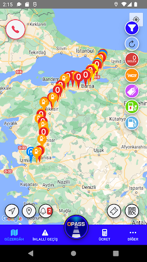 Android application İstanbul-İzmir Otoyolu screenshort