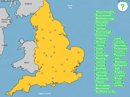 England - City Quiz Screen 2