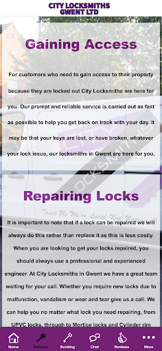 CIty Locksmiths Screen 2
