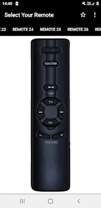 Sony Soundbar Remote