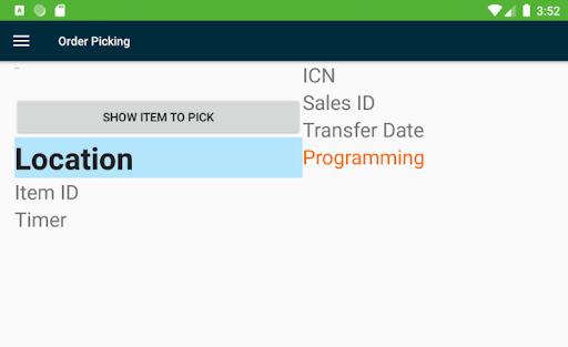 AER Order Picking Ver 2 Screen 3