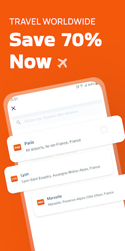 Android application Airlines70: All Flights Ticket screenshort