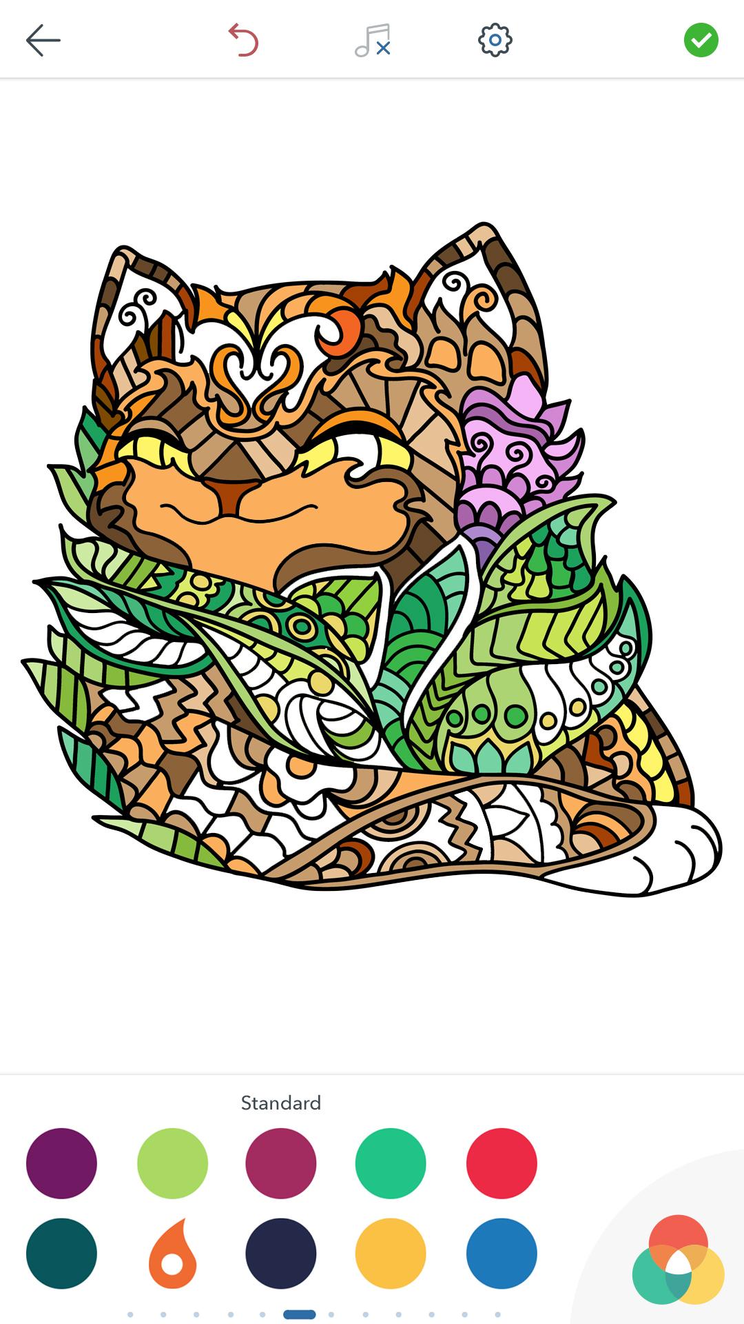 Android application Cat Coloring Pages for Adults screenshort