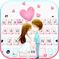 Тема для клавиатуры Romantic Couple Heart