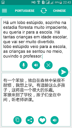 Portuguese Chinese Translator Screen 2