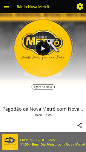 Android application Rádio Nova Metrô screenshort