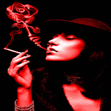 Red Smoke Girl LWP icon