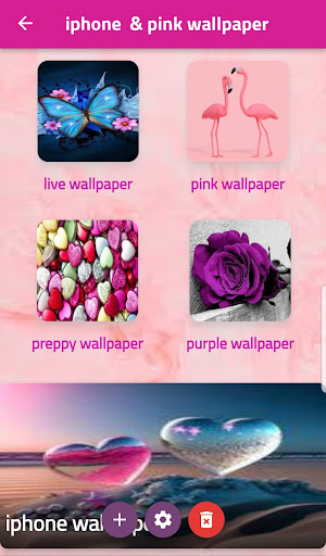 Android application live & pink wallpaper screenshort