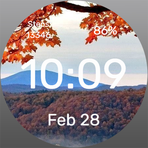 Watch face - Mountain Maple Logo