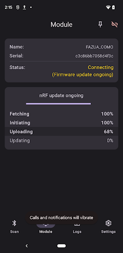 Android application Comodule Updater screenshort