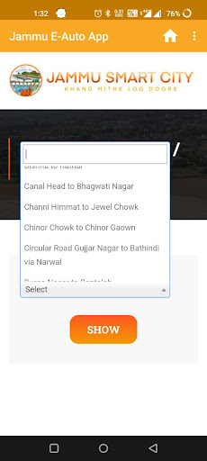 Jammu Smart eAuto App Screen 3