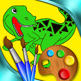 dinosaurs coloring book icon