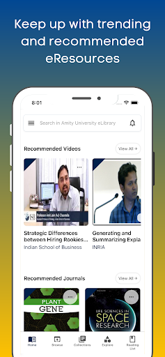 Amity University eLibrary Screen 2